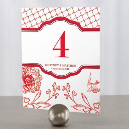 French Whimsy Table Number Numbers 1-12 Lemon Yellow (Pack of 12)-Table Planning Accessories-Red-25-36-JadeMoghul Inc.