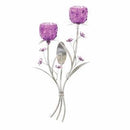 Candle Sconces Fuchsia Blooms Wall Sconce