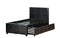 Full Bed Witht Rundle Espresso Faux Leather,Black-Platform Beds-Black-Faux LeatherHardwood-JadeMoghul Inc.