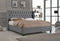 Full Size Platform Bed with Button Tufted Headboard, Gray-Platform Beds-Gray-Wood/PU-JadeMoghul Inc.