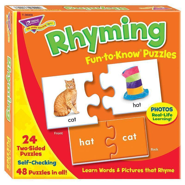 FUN TO KNOW PUZZLES RHYMING-Learning Materials-JadeMoghul Inc.