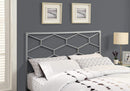 Furniture Affordable Furniture - 1" x 59.75" x 47" Silver, Queen or Full size - Headboard/Footboard HomeRoots