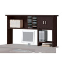 Furniture Affordable Furniture - 12" X 63" X 34" Espresso Wood Veneer (Paper) Computer Hutch HomeRoots