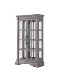 Furniture Affordable Furniture - 18" X 44" X 80" Salvaged Natural Wood Glass Curio HomeRoots