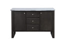 Furniture Affordable Furniture - 18" X 54" X 36" Marble Gray Oak Wood Marble Server HomeRoots