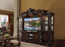 Furniture Affordable Furniture - 21" X 118" X 95" Cherry Oak Wood Poly Resin Glass Entertainment Center HomeRoots