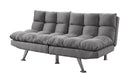 Furniture Affordable Furniture - 38" x 70" x 33" Grey, Foam, Metal, Solid Wood, Micro-Suede - Split Back Futon HomeRoots