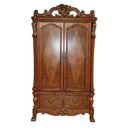 Furniture Affordable Furniture - 38" X 82" X 38" Cherry Oak Wood Poly Resin TV Armoire HomeRoots