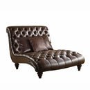 Furniture Affordable Furniture - 52" X 70" X 45" 2-Tone Brown PU Upholstery Wood Chaise w/3Pillows HomeRoots