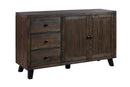 Furniture Buffet Furniture - 18" X 60" X 35" Brown Pine Wood And Mdf Buffet HomeRoots