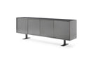 Furniture Buffet Furniture - 87" X 18" X 31.5" Gray Metal Buffet HomeRoots