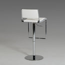 Furniture Cheap Furniture - 32" White Eco-Leather and Steel HomeRoots