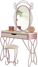 Furniture Cheap Furniture - 32" X 16" X 30" White And Light Purple Vanity Set HomeRoots