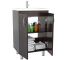 Furniture Cheap Furniture - 34" Espresso Solid Composite Wood Vanity with Folding Doors HomeRoots
