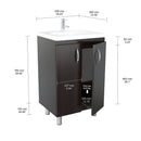 Furniture Cheap Furniture - 34" Espresso Solid Composite Wood Vanity with Folding Doors HomeRoots