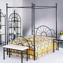 Furniture Cheap Furniture - 85" X 54" X 83" Full Sandy Black Headboard, Footboard And Canopy HomeRoots