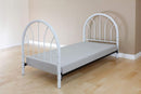 Furniture Discount Furniture - 39" X 2'.5" X 42" Twin White Metal Tube Headboard And Footboard HomeRoots