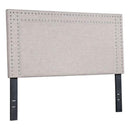 Furniture Home Furniture - 57.1" X 3" X 46.9" Full Dove Gray Polyester Headboard HomeRoots