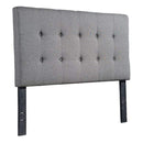 Furniture Home Furniture - 57.5" X 4.3" X 46.5" Full Gray Polyester Headboard HomeRoots