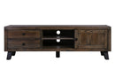 Furniture Living Room Furniture - 16" X 63" X 20" Brown Pine Wood And Mdf Media Unit HomeRoots