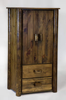 Furniture Living Room Furniture - 33" X 23" X 61" Vintage Whiskey Wood Armoire HomeRoots