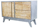 Furniture Living Room Furniture - 42'.5" X 13'.75" X 27'.5" Gray W/ Distressed Wood MDF, Wood Sideboard with a Door and Drawers HomeRoots