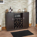 Furniture Living Room Furniture - 47" X 14" X 35" Espresso Wood Server HomeRoots