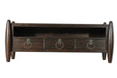 Furniture Living Room Furniture - 64" X 22" X 25" Dark Brown Pine Wood Media Unit HomeRoots