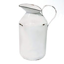 Furniture Modern Furniture - Decorative White Enamel Milk Jug HomeRoots