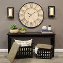 Furniture Modern Furniture - Metal Storage Baskets with Wood Tops Set of 2 HomeRoots