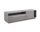 Furniture Rustic Furniture - 67" X 17" X 18.5" Gray oak Veneer TV Unit HomeRoots