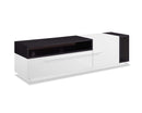 Furniture Rustic Furniture - 67" X 17" X 18.5" White Veneer TV Unit HomeRoots