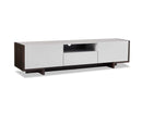Furniture Rustic Furniture - 73" X 17" X 18" Gloss Taupe TV Unit HomeRoots