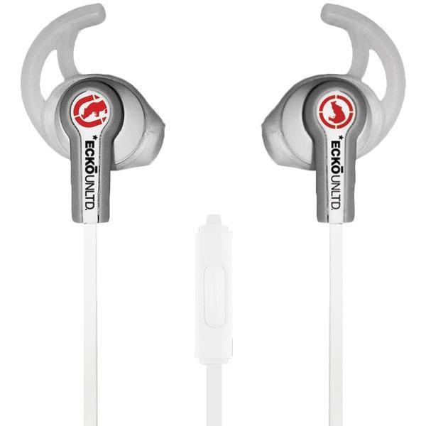 Fuse Sport Earbuds with Microphone (White)-Headphones & Headsets-JadeMoghul Inc.