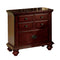Gabrielle II Transitional Nightstand, Cherry Finish-Nightstands and Bedside Tables-Cherry-Wood-JadeMoghul Inc.