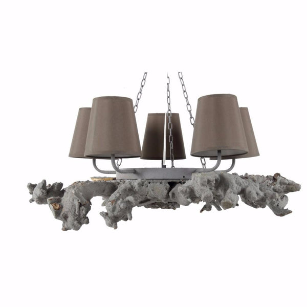 Gallantly Attractive Chandelier-Chandeliers-Gray and brown-JadeMoghul Inc.