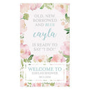 Garden Party Personalized Welcome Sign for Rustic Wood Frame (Pack of 1)-Wedding Signs-JadeMoghul Inc.