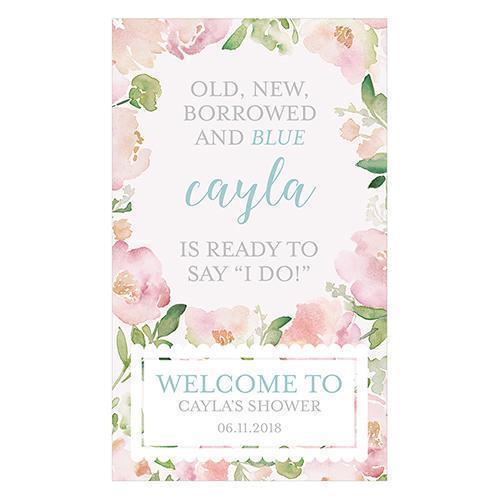 Garden Party Personalized Welcome Sign for Rustic Wood Frame (Pack of 1)-Wedding Signs-JadeMoghul Inc.