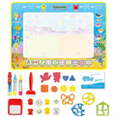 General Coolplay 100x100cm Magic Water Drawing Mat Doodle Mat & 4 Drawing Pens & 1 Stamps Set Painting Board Educational Toys for Kids AExp