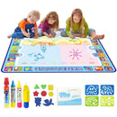 General Coolplay 100x100cm Magic Water Drawing Mat Doodle Mat & 4 Drawing Pens & 1 Stamps Set Painting Board Educational Toys for Kids AExp