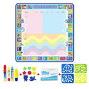 General Coolplay 100x100cm Magic Water Drawing Mat Doodle Mat & 4 Drawing Pens & 1 Stamps Set Painting Board Educational Toys for Kids AExp