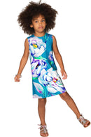 Gentle You Adele Shift Floral Mother Daughter Dress-Gentle You-18M/2-Blue/Green/Purple-JadeMoghul Inc.