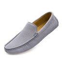 Genuine Leather Flats / Soft Male Moccasins-Gray-6.5-JadeMoghul Inc.
