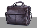 Genuine Leather Men's Briefcases for Male Business Handbags Causal Laptop Bags Messenger Bags Large Travel Bag-Lichee coffee-JadeMoghul Inc.