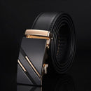 Genuine Luxury Leather Men Belt / Metal Automatic Buckle-A-110cm-JadeMoghul Inc.