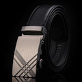 Genuine Luxury Leather Men Belt / Metal Automatic Buckle-D-110cm-JadeMoghul Inc.