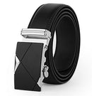 Genuine Luxury Leather Men Belt / Metal Automatic Buckle-K silver-110cm-JadeMoghul Inc.