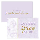 Geo Marble Flat Place Card Pewter Grey (Pack of 1)-Wedding Favor Stationery-Dark Pink-JadeMoghul Inc.