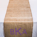 Geo Marble Personalized Burlap Table Runner (120" / 3.0m long) Pewter Grey (Pack of 1)-Wedding Table Decorations-Lavender-JadeMoghul Inc.