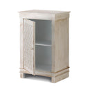 Decor Cabinets Geo Cutwork Distressed White Cabinet